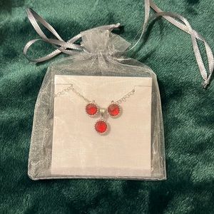 Effy earring and necklace/pendant set. Silver tone. New.